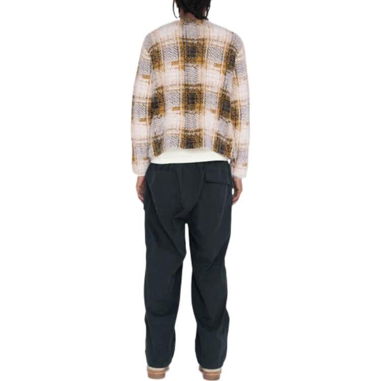 SS23 Кардиган в мохнатую клетку Stussy, цвет Gold — фото 4