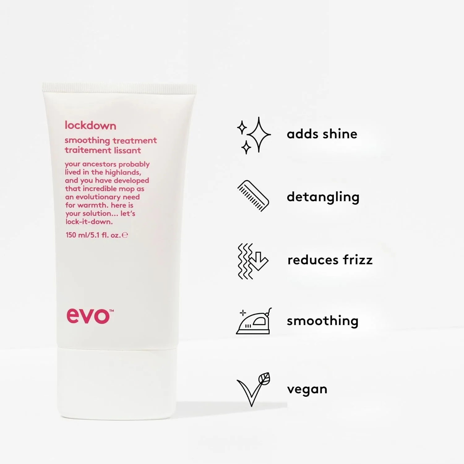 evo Lockdown Smoothing Treatment - Несмываемое средство для ухода за волосами - Защищает окрашенные волосы и уменьшает пушистость 151 мл (.) — фото 3