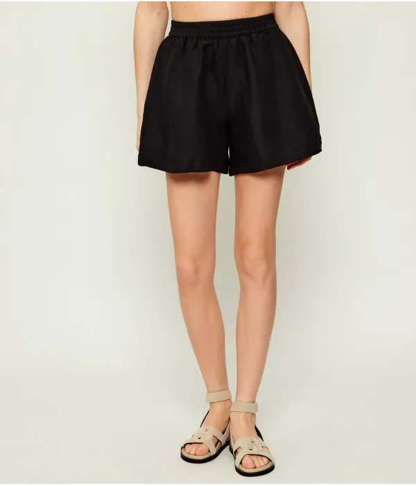 C_Tallan льняные шорты relaxed fit Boss Orange, черный