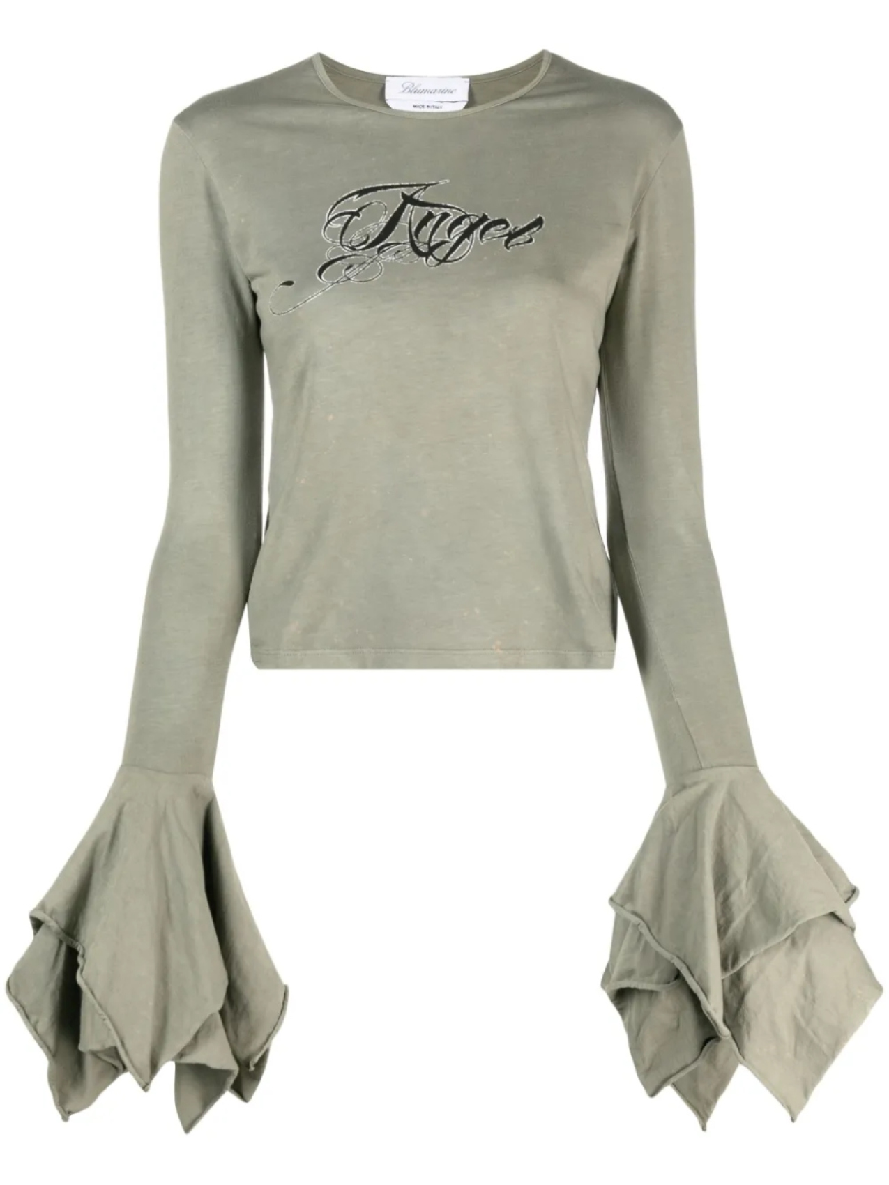 

Blumarine топ с логотипом, зеленый