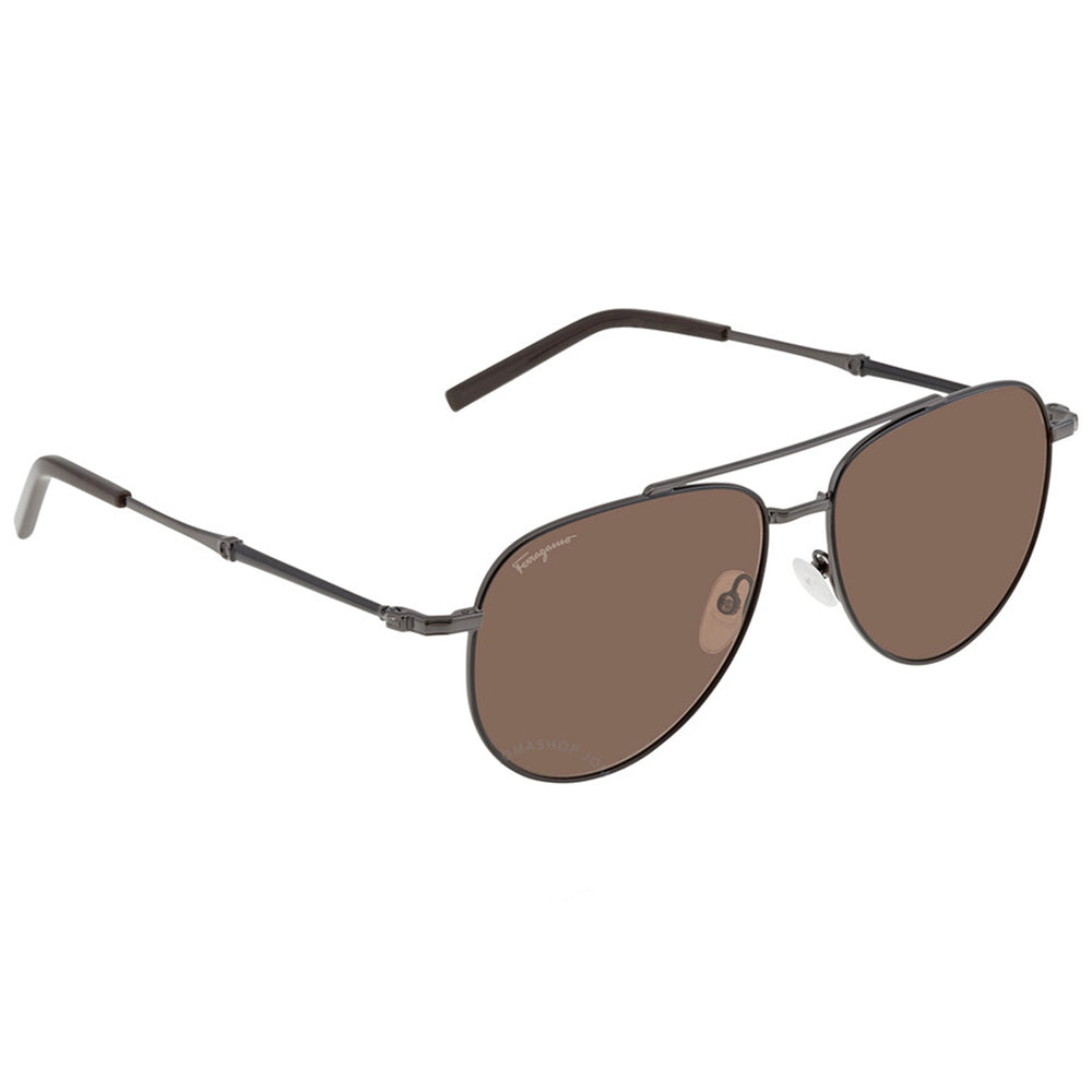 

Salvatore Ferragamo SF 226S 021 58 мм унисекс-авиаторы солнцезащитные очки, черный