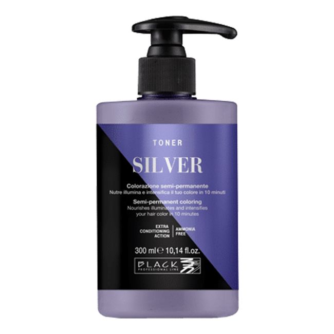 

Черный тонирующий крем для волос Black Professional, цвет silver, 300 мл
