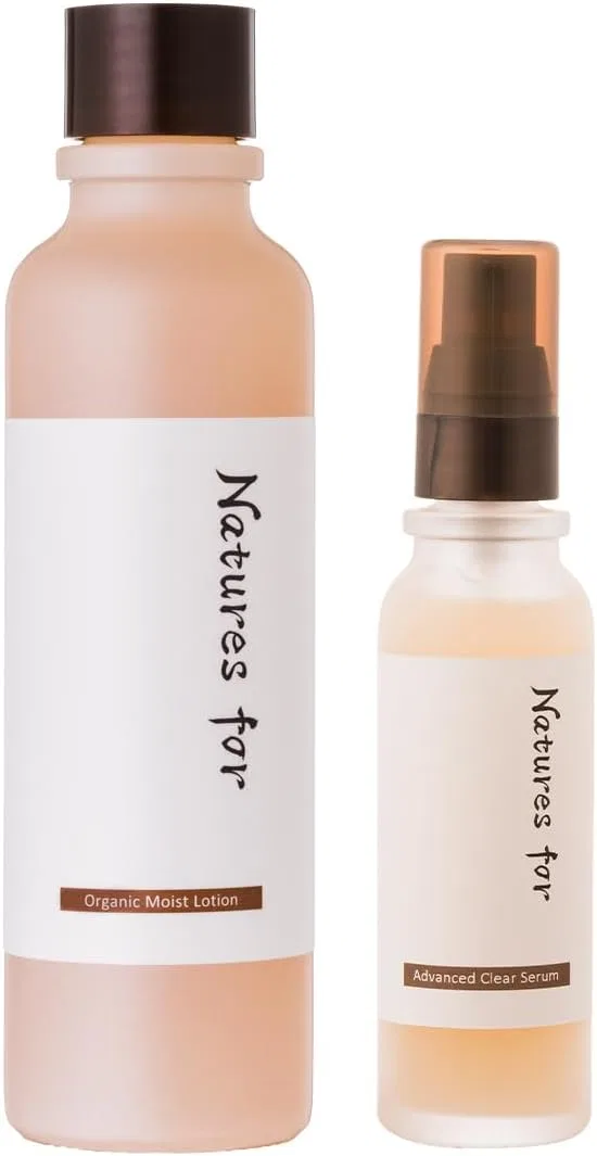 Набор для ухода за лицом увлажняющий лосьон и сыворотка Natures for Organic Moisturizing Lotion and Advanced Clear Serum Set