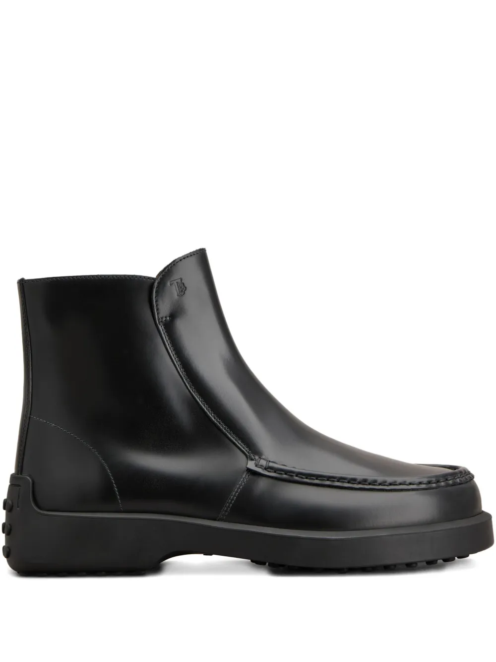 

Кожаные ботинки с отделкой строчкой Tod'S, черный