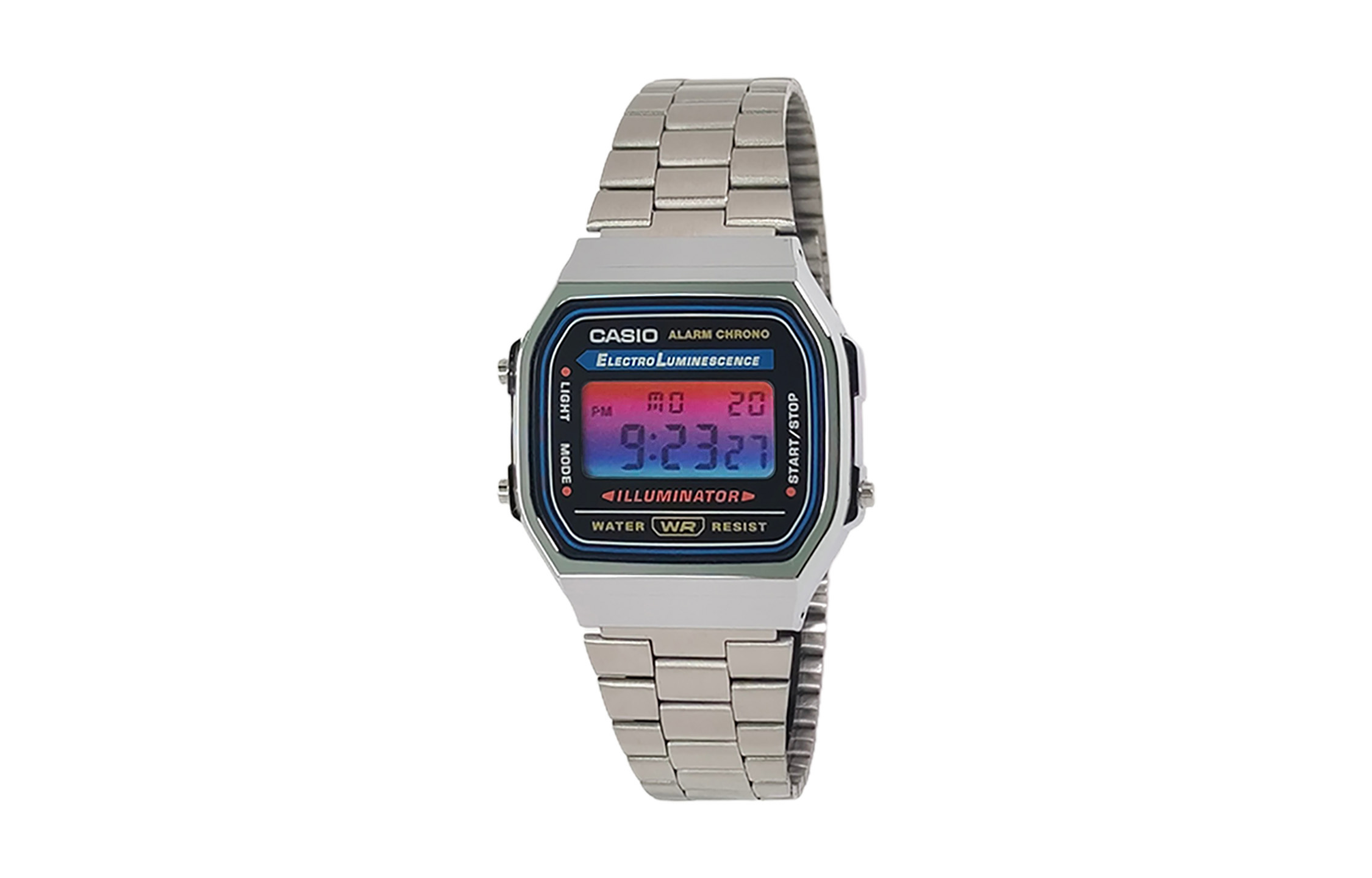 

CASIO Мужские часы Retrofit Series с кварцевым механизмом, стальной браслет, черный циферблат