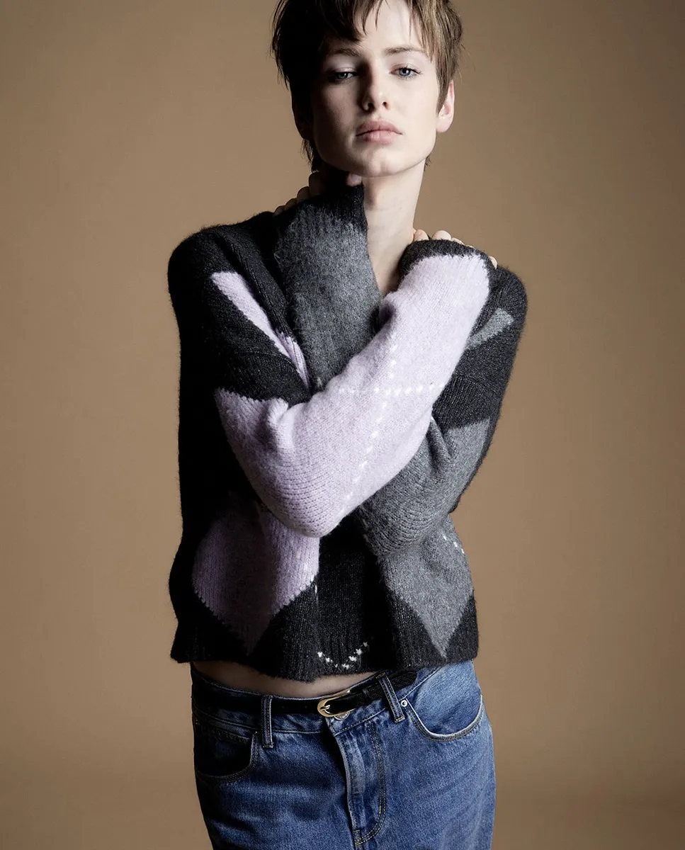 

Джемпер с V-образным вырезом Sfera, серый