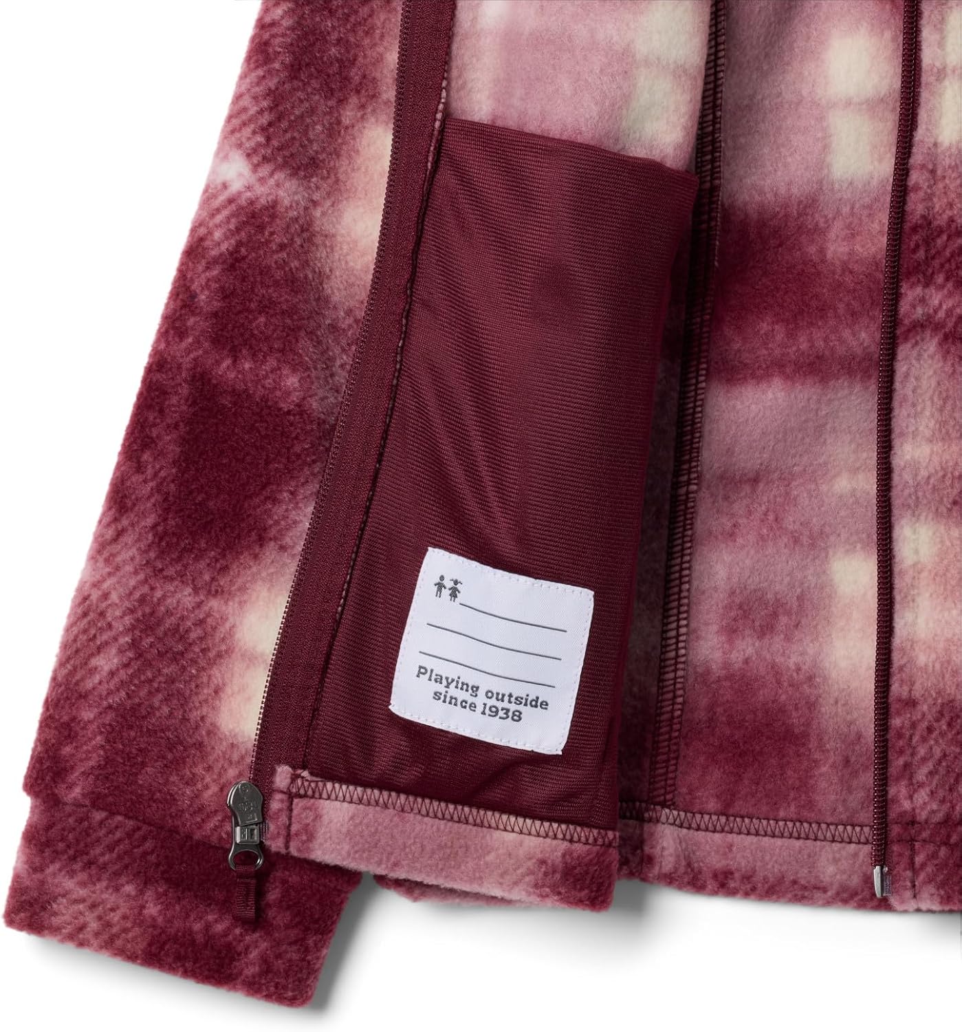 Columbia Youth Girls Benton Springs II Printed Fleece, Eraser Pink Omblur — фото 3