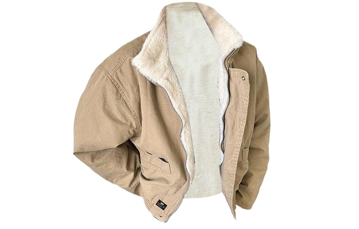 

ZIAREL Пуховик Unisex Khaki [Removable Logo] Lapel Thickened