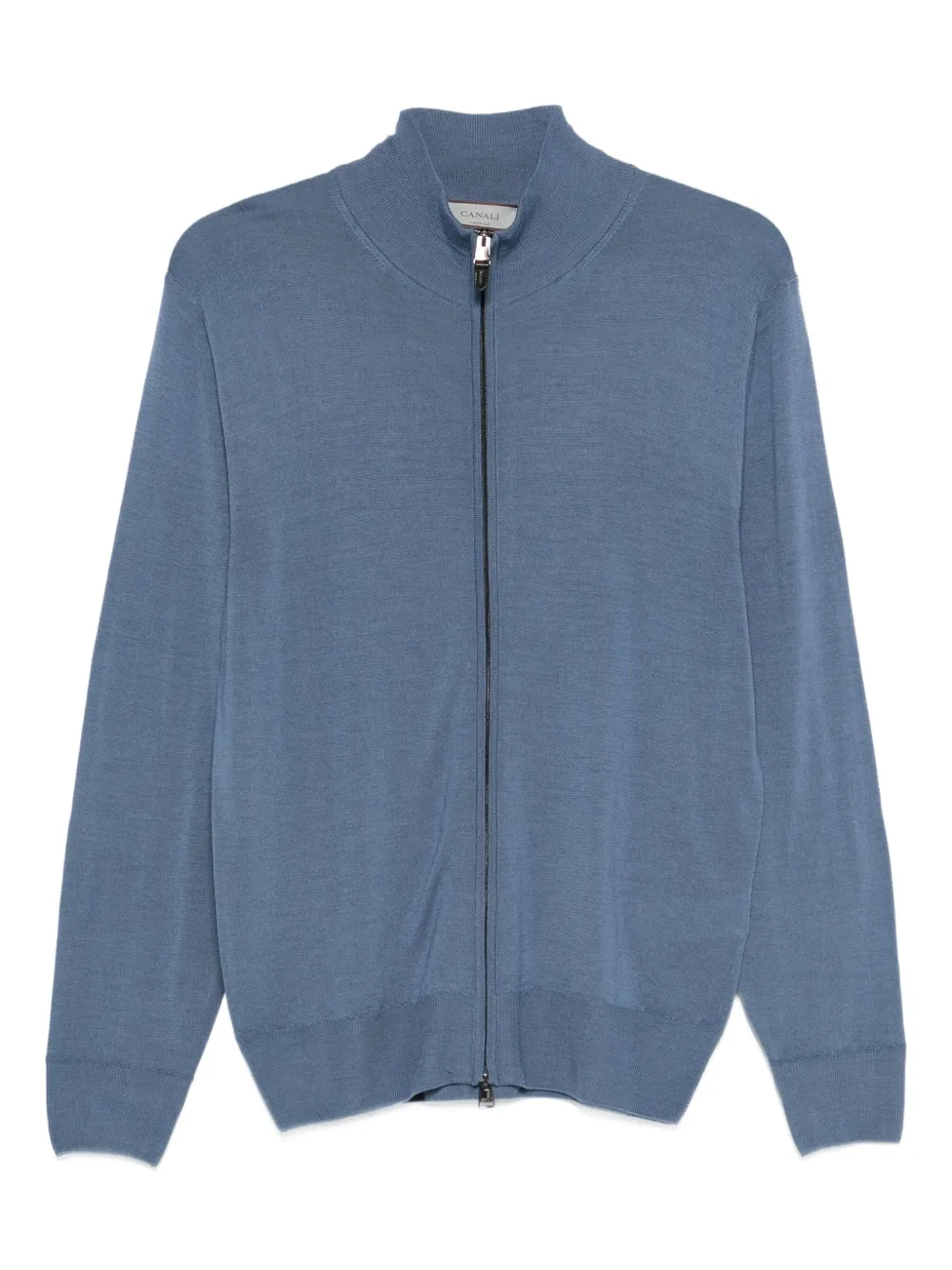 

Кардиган на молнии с высоким воротником Canali, синий