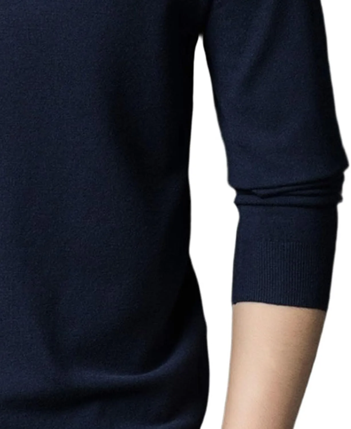 Мужской вязаный свитер-водолазка с длинным рукавом Slim Fit — фото 4