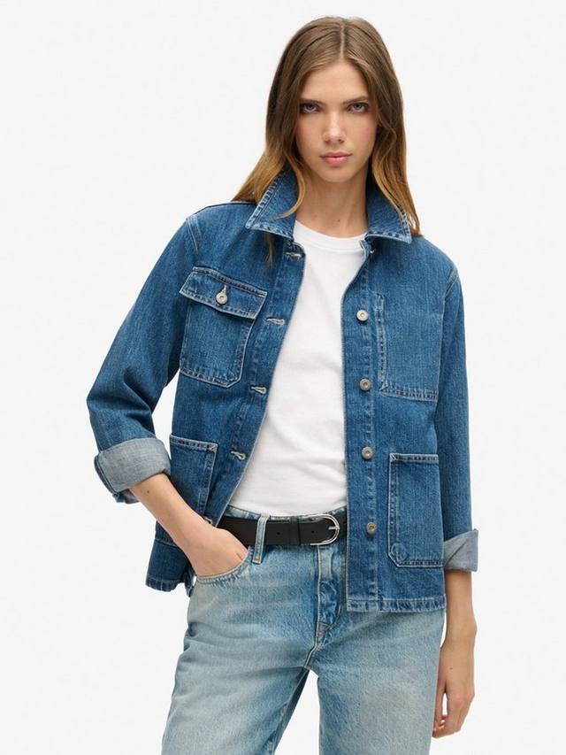 

Джинсовая куртка для работы по дому Superdry, цвет Beverley Blue