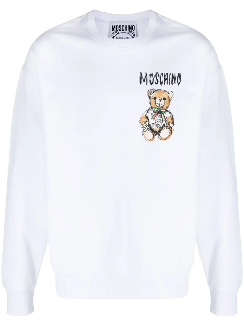 

Толстовка с принтом Teddy Bear Moschino, белый