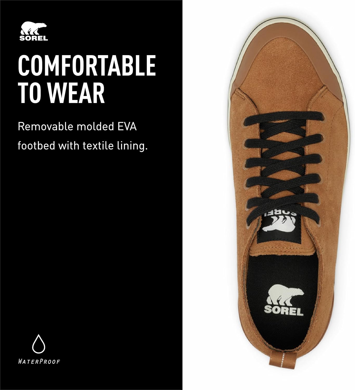 Мужские водонепроницаемые кроссовки SOREL Metro II Low, Elk,chalk — фото 4