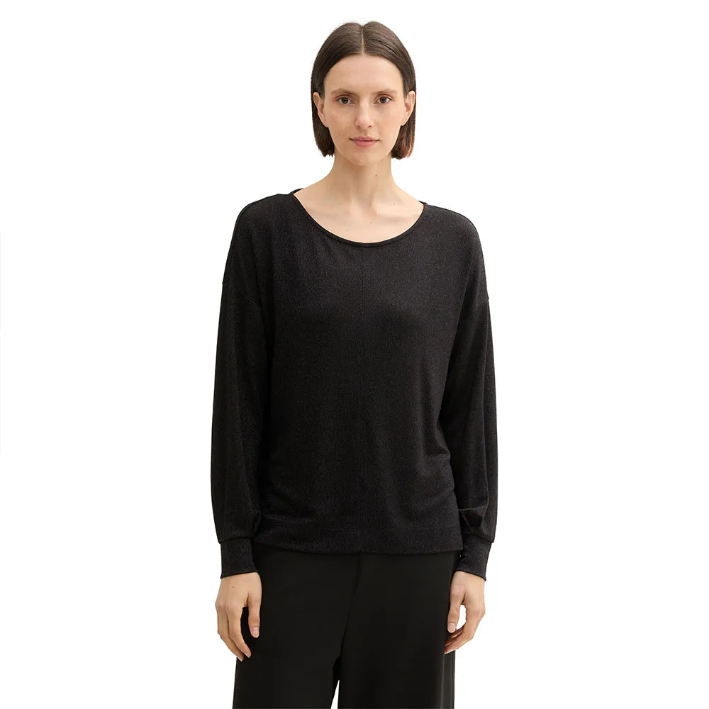 

Футболка Tom Tailor 1044172 Shiny Long sleeve, черный