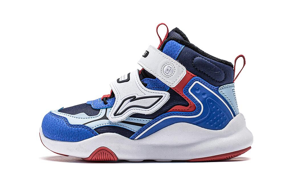 

Кроссовки LINING YOUNG Kids Outdoor Shoes PS High-top Bright Blue/Deep Ship Blue/Standard White, белый
