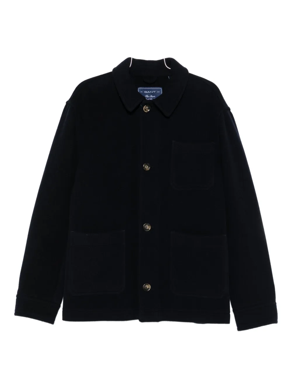

Шерстяная рубашка-куртка Gant, синий