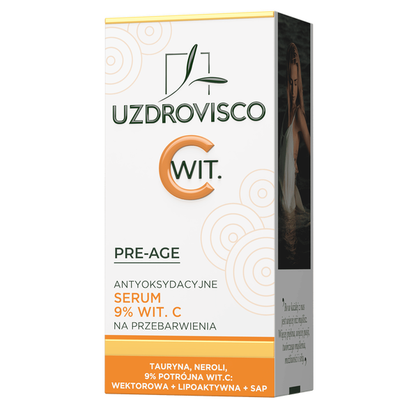 Сыворотка Uzdrovisco — Антиоксидантная с витамином С % для пигментации лица, Pre-Age, 30 мл — фото 2
