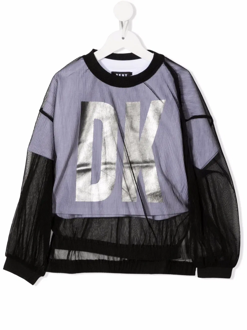 Футболка с многослойным логотипом Dkny Kids, черный