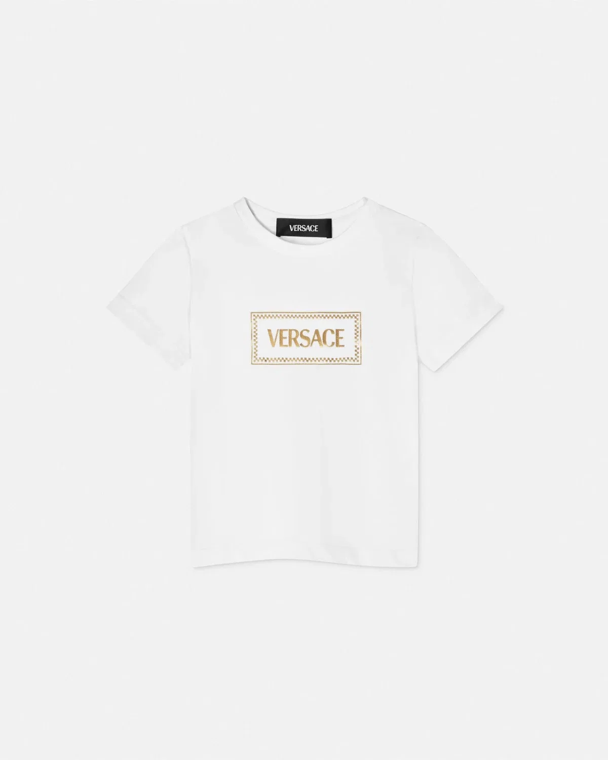 Детская футболка с винтажным логотипом 90-х VERSACE, белый