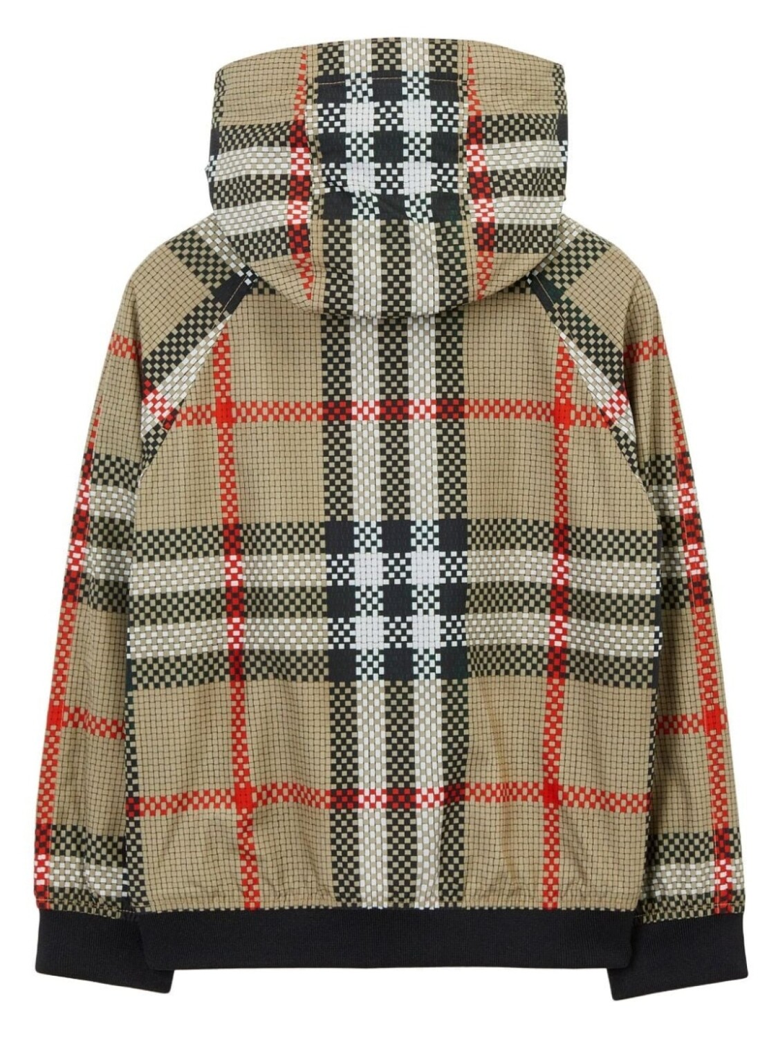Burberry Kids куртка в клетку с капюшоном, нейтральный цвет — фото 2