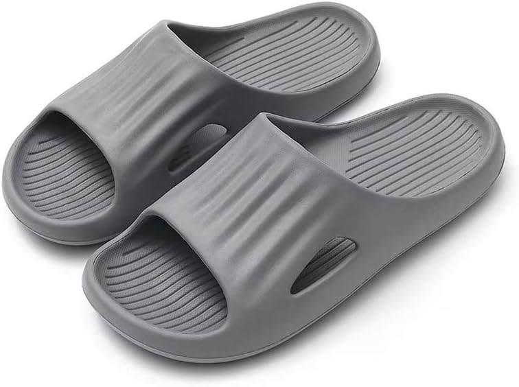 

Мужские и женские нескользящие легкие тапочки для ванной, пляжа и отеля Zonkacen, серый