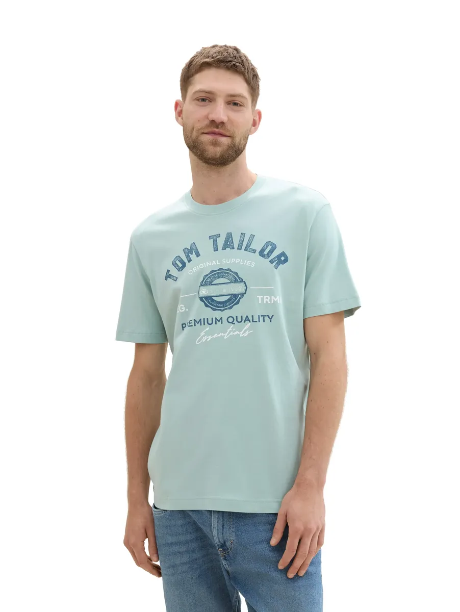 

Футболка TOM TAILOR с большим логотипом спереди, белый