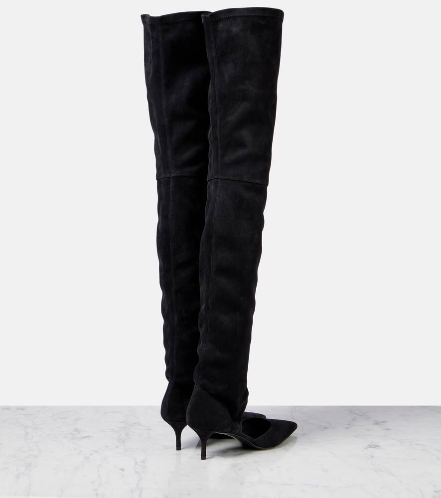 Растягивающиеся замшевые сапоги Stretch 55 выше колена Alaïa, Noir — фото 2