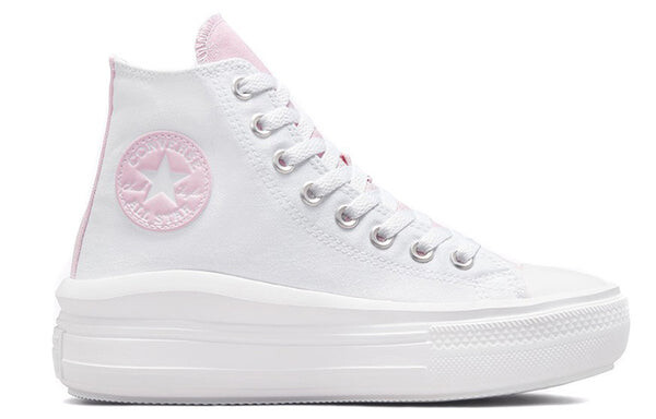 Кроссовки chuck taylor all star move high 'hybrid floral - white pink foam' Converse, розовый — фото 2
