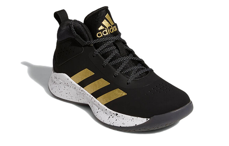 Кроссовки для баскетбола Cross Em Up 5 Kids, средние, черные/золотые Adidas — фото 3