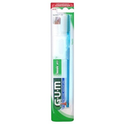 

Классическая зубная щетка 411 с куполообразной щетиной средней формы Gum