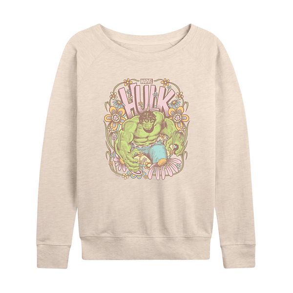 

Женская футболка с длинным рукавом Hulk Vintage Floral French Terry Marvel