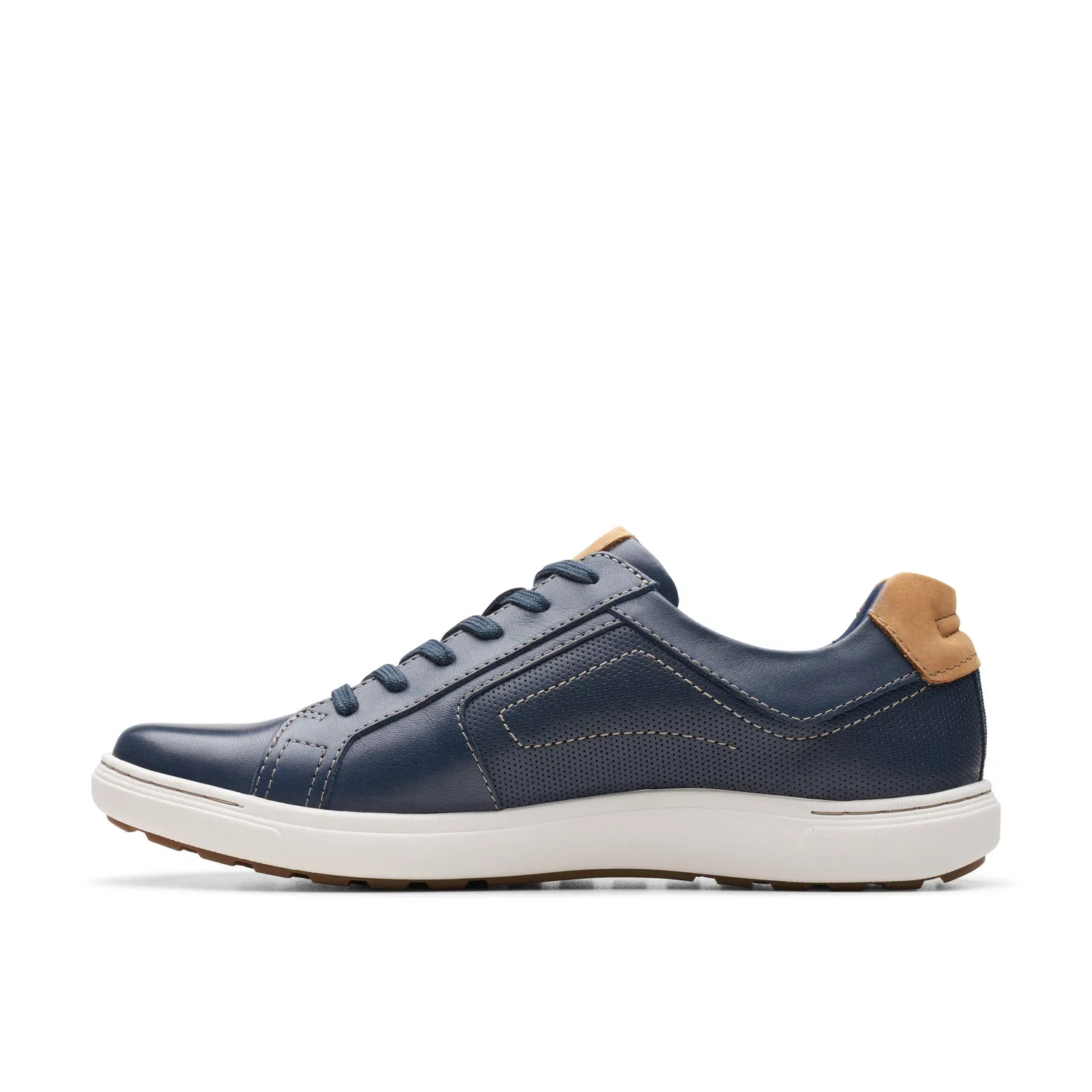 Кроссовки на шнуровке кожаные Clarks, синий — фото 2