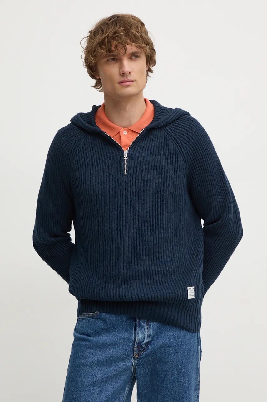 

Хлопковый свитер Pepe Jeans COLIN HOODIE, темно-синий