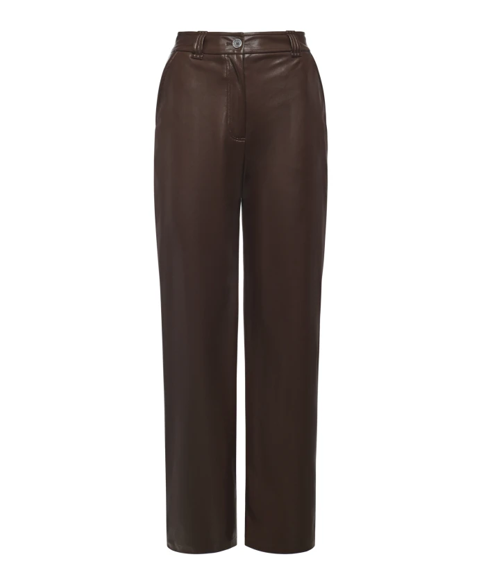 

Брюки-Баллоны из искусственной кожи, коричневые. Pinko, коричневый