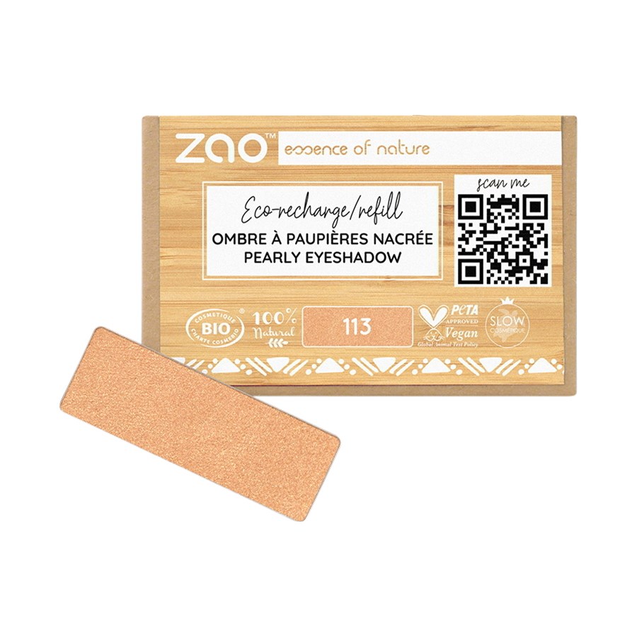 

Тени для век и праймер Zao Pearly Eyeshadow Refill, 113 Coppered Gold / 1,3 g