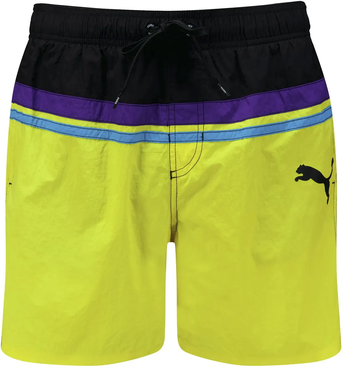 

Купальные шорты PUMA с молнией сбоку, цвет Electric Lime