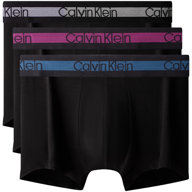 

CALVIN KLEIN Трусы мужские 3 шт, K2F-Черный Основной Синий Кант/Черная Подошва Розовый Красный Кант/Черная Подошва Белый Кант