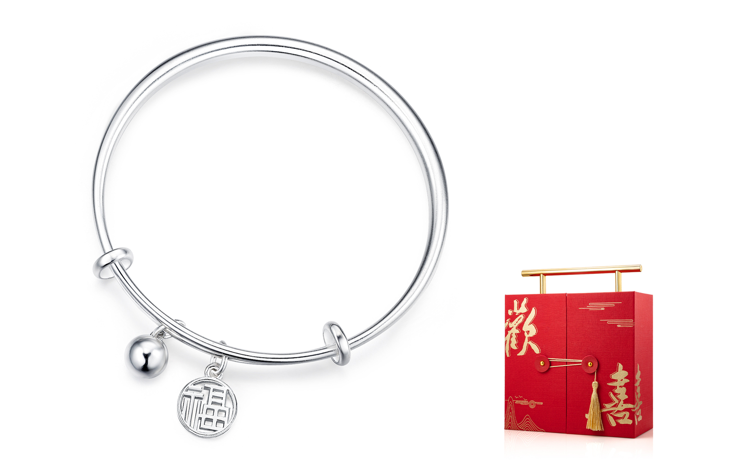 

Браслет из сплава Jodie&Kevin для женщин Jodie＆Kevin, Years Peace Bracelet + Heart Joy Gift Box