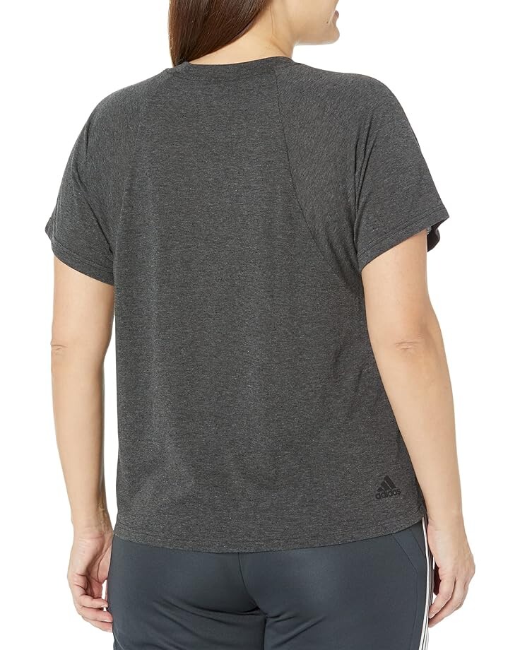 

Футболка Adidas Plus Size Future Icons Winners 3.0 Tee, цвет Black Melange/Grey