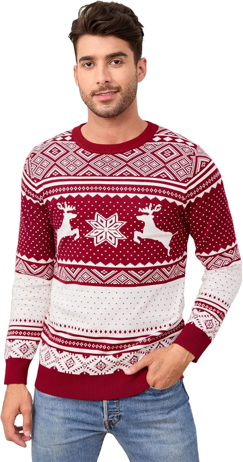 

Семейный рождественский свитер Missky с оленями и снежинками