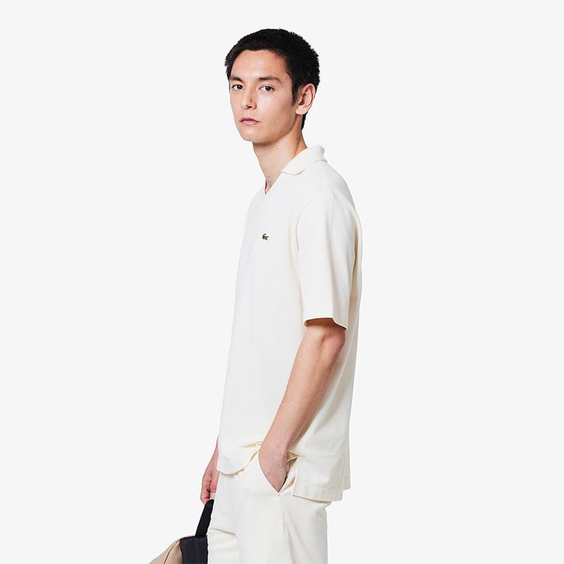 Рубашка-поло Lacoste L.12.12 Arrangement Skipper, мужская, с воротником-стойкой, светло-бежевый — фото 4