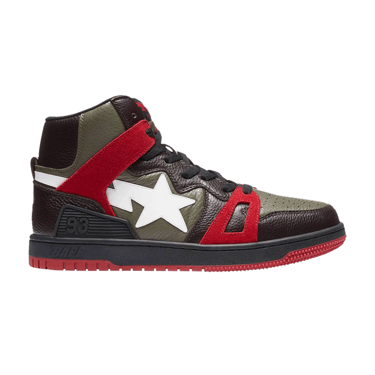 

Кроссовки BAPE Bape Sta 93 HI 'Oliver Brown Red', зеленый