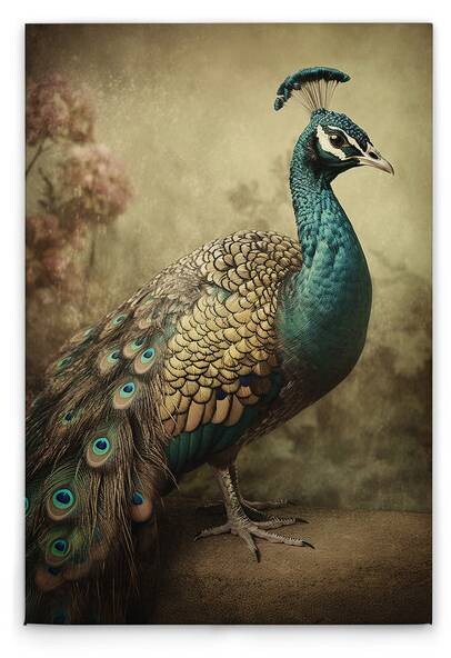 

Картина на холсте A.S. Création Peacock Vintage цвет blaubeige