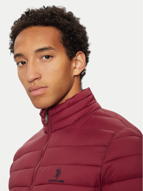Пуховик стандартного кроя U.S. Polo Assn., красный — фото 4
