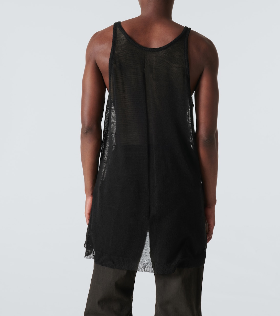 Майка Maglia из натуральной шерсти Rick Owens, черный — фото 4