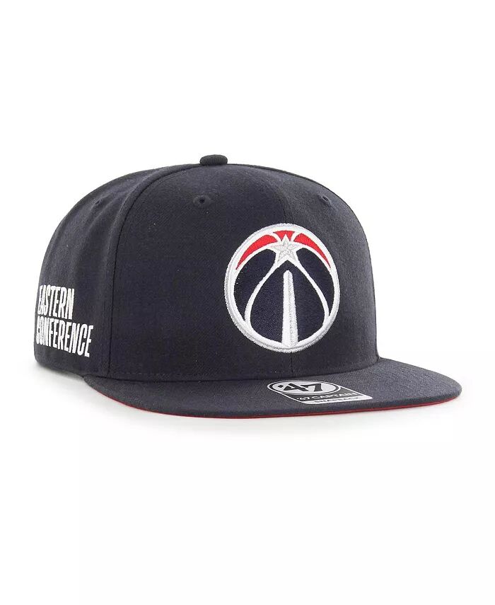 

Мужская темно-синяя кепка Washington Wizards Sure Shot Captain Snapback '47 Brand, синий