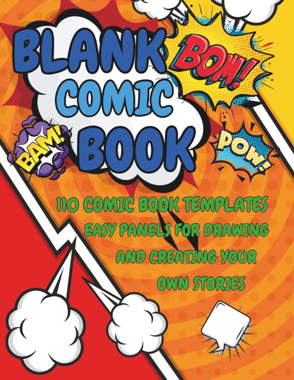 

Blank Comic Book for Teens: 110 Comic Book Templates with Easy Panels for Drawing, Sketching, and Create Your Own Stories (Independently published)