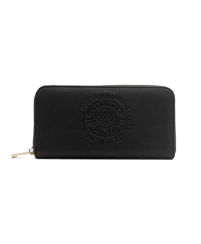 

Кошелек на молнии с логотипом Plein Sport, черный