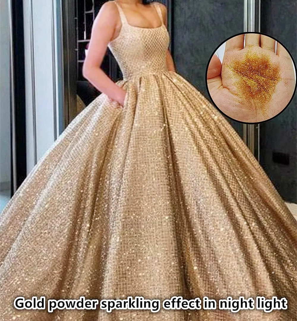 Спрей-блестки для тела и волос Gold Glitter Spray, Go Ho, 10 г, золотой — фото 3