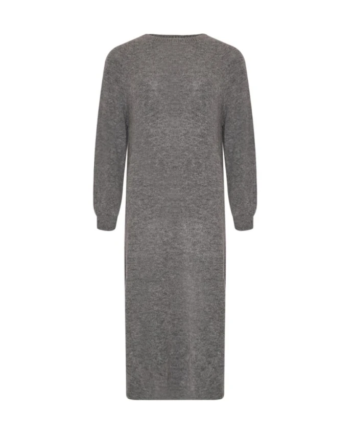 

Длинное серое меланжевое платье Tiffany, серый